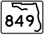 State Road 849 marker