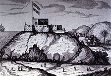 Fort Amsterdam (AKA Fort Kormantin) on a hill in Ghana