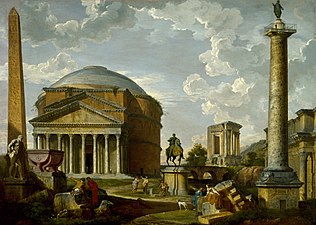 Fantasy View with the Pantheon and other Monuments of Ancient Rome (1737), oil on canvas, 99 x 137.5 cm., Museum of Fine Arts, Houston