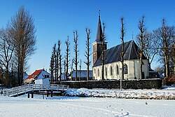 View of Kûbaard in winter