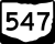 State Route 547 Truck marker