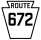 Pennsylvania Route 672 marker