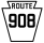 Pennsylvania Route 908 marker