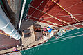 Birds-eye view from one of the masts