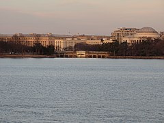 Tidal Basin Inlet Bridge and Jefferson Memorial in 2019