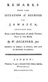 Scan of title page of Remarks upon the situation of Negroes in Jamaica, 1788 by William Beckford, jun