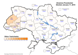 Viktor Yanukovych January 17, 2010 results (5.45%)