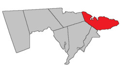 Location within Westmorland County, New Brunswick.