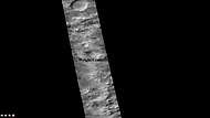火星勘测轨道飞行器上的 CTX 相机拍摄到的赖特撞击坑。