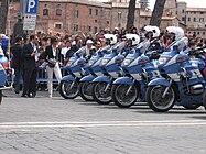 Motorcyclists of the Polizia di Stato