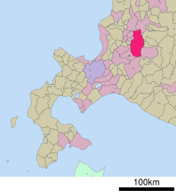 芦别市在北海道的位置