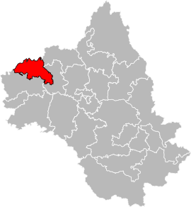 Situation of the canton of Lot et Montbazinois in the department of Aveyron