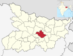 Location of Begusarai district in Bihar