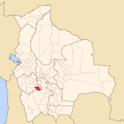 Location of Sebastián Pagador Province in Bolivia