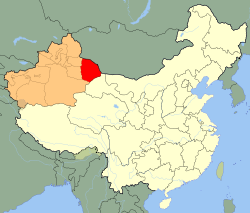 哈密市在新疆的地理位置