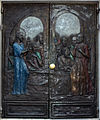 Engraved art work on door ("I tell you, Peter, before the rooster crows today, you will deny three times that you know me." Luke 22:34)