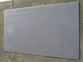Commemorative inscription on the bridge, providing details of its construction