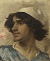 Head of Young man, (Study) ca. 1876