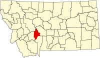 蒙大拿州布罗德沃特县地图