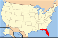 佛罗里达州位于美国的东北部