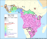 Map of the Atlantic–Congo languages