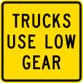 Trucks use lower gear