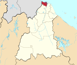 Location of Tumpat District in Kelantan