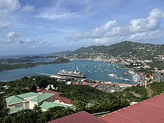 A view of St. Thomas' Waterfront taken from Paradise Point