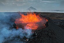 Close-up of the Litli-Hrútur eruption on 26 July 2023