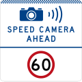 (G6-328-1) Speed Camera Ahead (Speed Limit) (used in New South Wales)