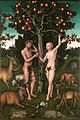 老卢卡斯·克拉纳赫《亚当和夏娃》，1526年，现藏于科陶德艺术学院
