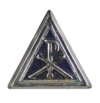 Chaplain Rank Badge - Chrome and Enamel