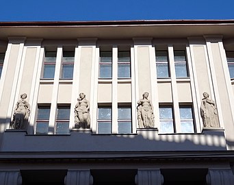 Allegories on the facade