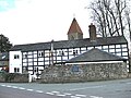 Berriew, Montgomeryshire. Cottages by Church