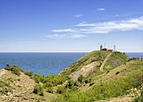 Cape Emine and the Black Sea at Kom–Emine's eastern terminus