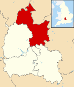 Cherwell shown within Oxfordshire
