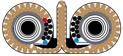 Double drum magazine filled with 100 rounds