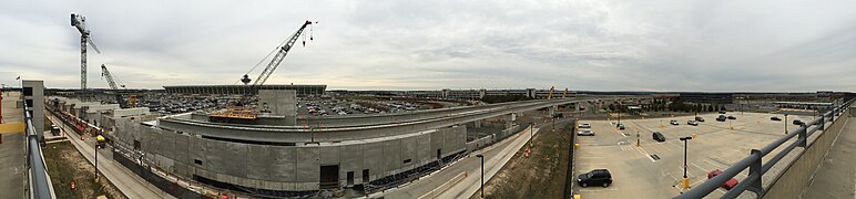 Construction of Dulles International Airport station in 2017