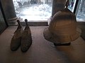 Hat and shoes belonging to Nawab mir Usman Ali Khan