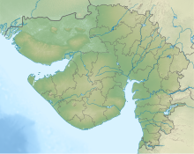 Map showing the location of Khapra Kodiya Caves