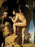 《俄狄浦斯和斯芬克斯》（Oedipus and the Sphinx），1808年，收藏于卢浮宫