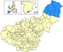 Location of Comarca de Huéscar
