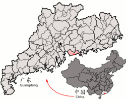 深圳經濟特區在中國大陸的地理位置