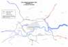 Plan of the London Motorway Box scheme from mid 1960s