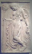 Dancing maenad holding a thyrsus. Roman copy of 5th century BC Greek original