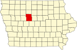 State map highlighting Webster County