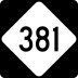 North Carolina Highway 381 marker