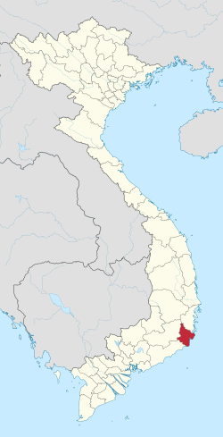 Location of Ninh Thuận within Vietnam