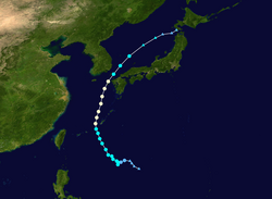 颱風派比安的路徑圖