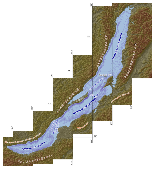 Relief map showing the Academician underwater ridge.